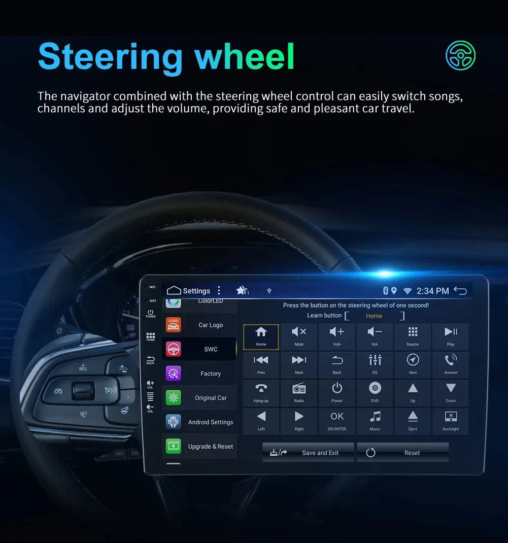 2 Din Car Stereo Radio Multimedia Player DVD Android 14.0 For Ford Focus S-Max Mondeo Galaxy C-Max Kuga GPS RDS Auto Carplay DSP