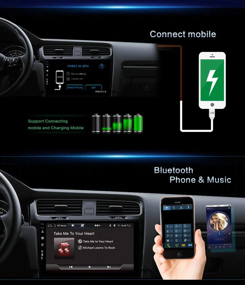 2 Din Car Stereo Radio Multimedia Player DVD Android 14.0 For Ford Focus S-Max Mondeo Galaxy C-Max Kuga GPS RDS Auto Carplay DSP
