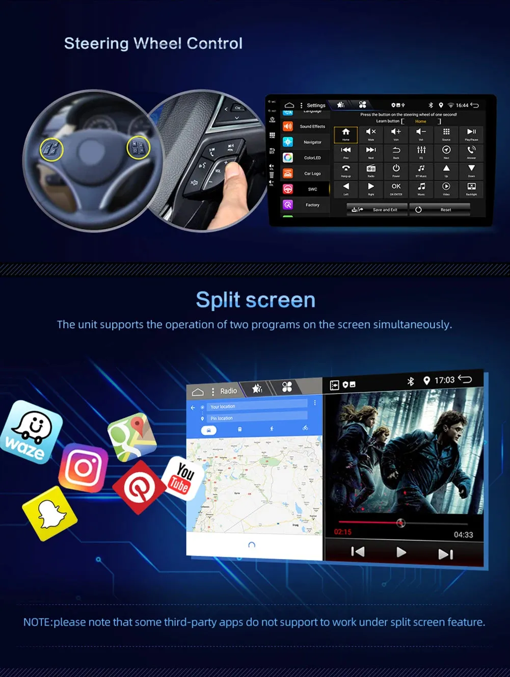 2 Din Car Stereo Radio Multimedia Player DVD Android 14.0 For Ford Focus S-Max Mondeo Galaxy C-Max Kuga GPS RDS Auto Carplay DSP