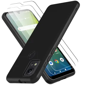 2 Screen Protectors   Case for AT&T Motivate 4 (SL112A) - Matte Black