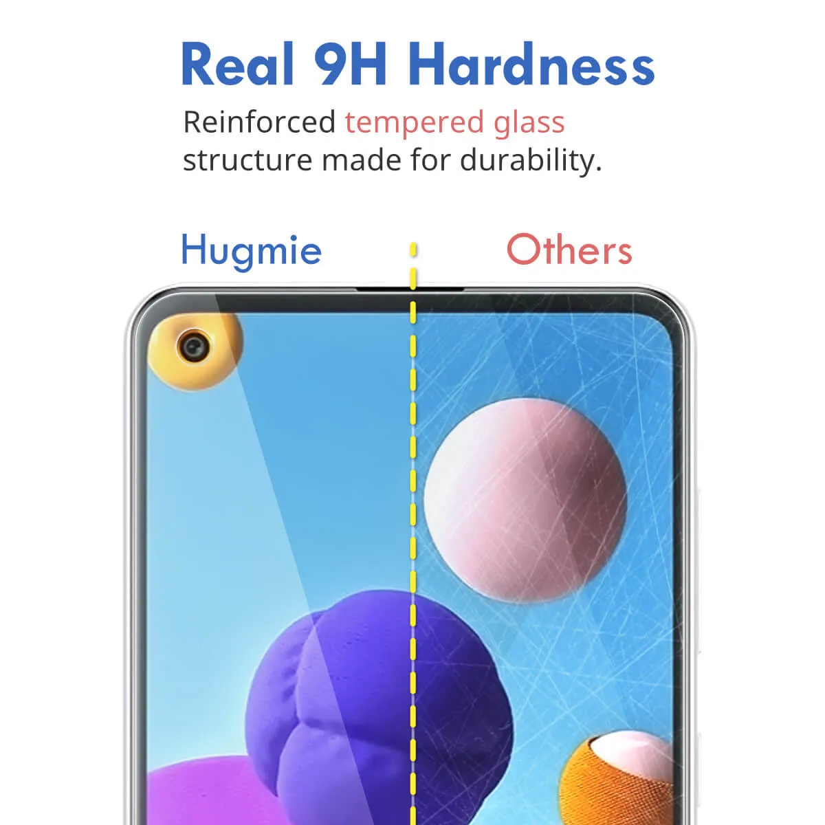 2x Hugmie® Samsung S21 FE Tempered Glass Screen Protector