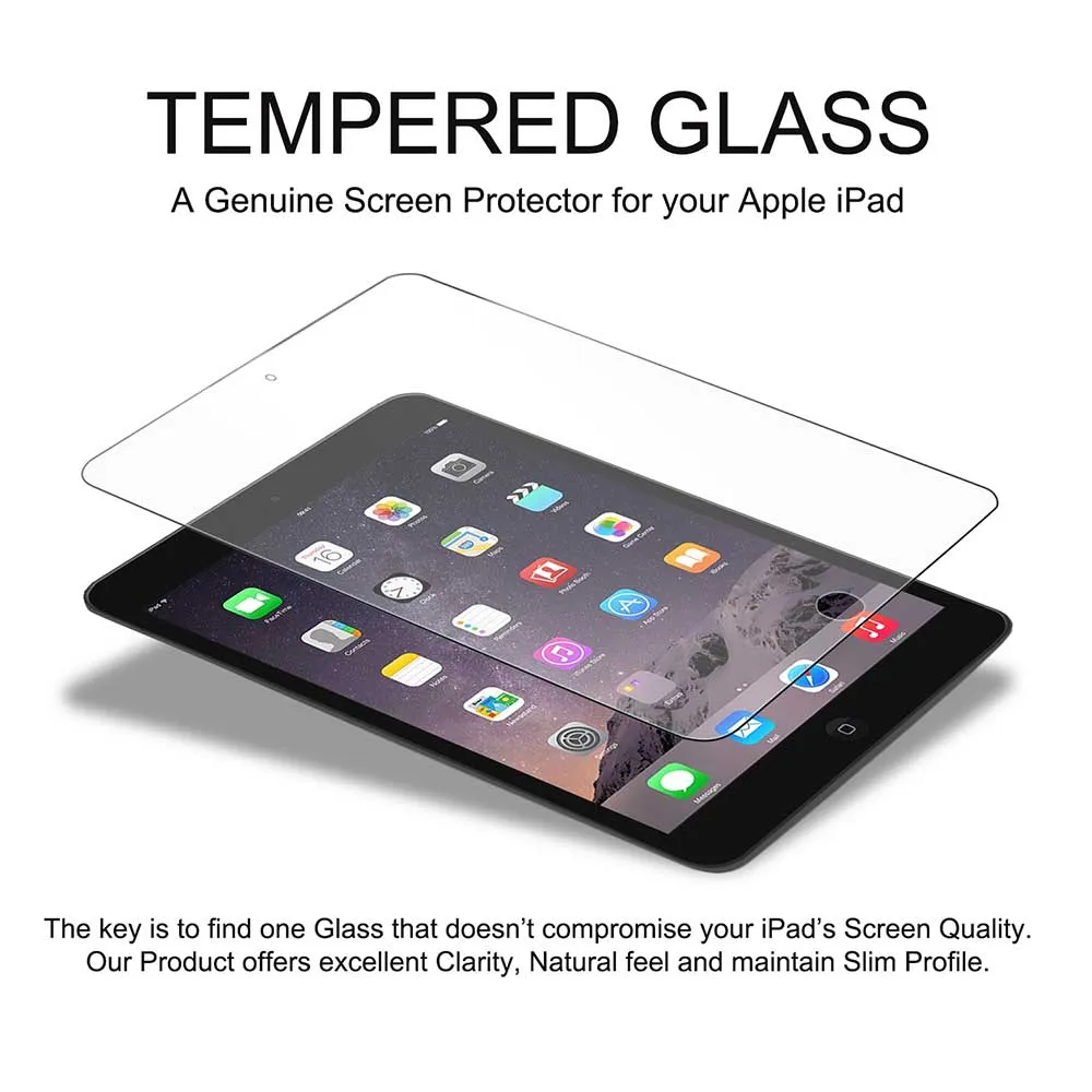 2X Tempered Glass Screen Protector for Apple iPad Air 1 / Air 2 / Air Pro 9.7