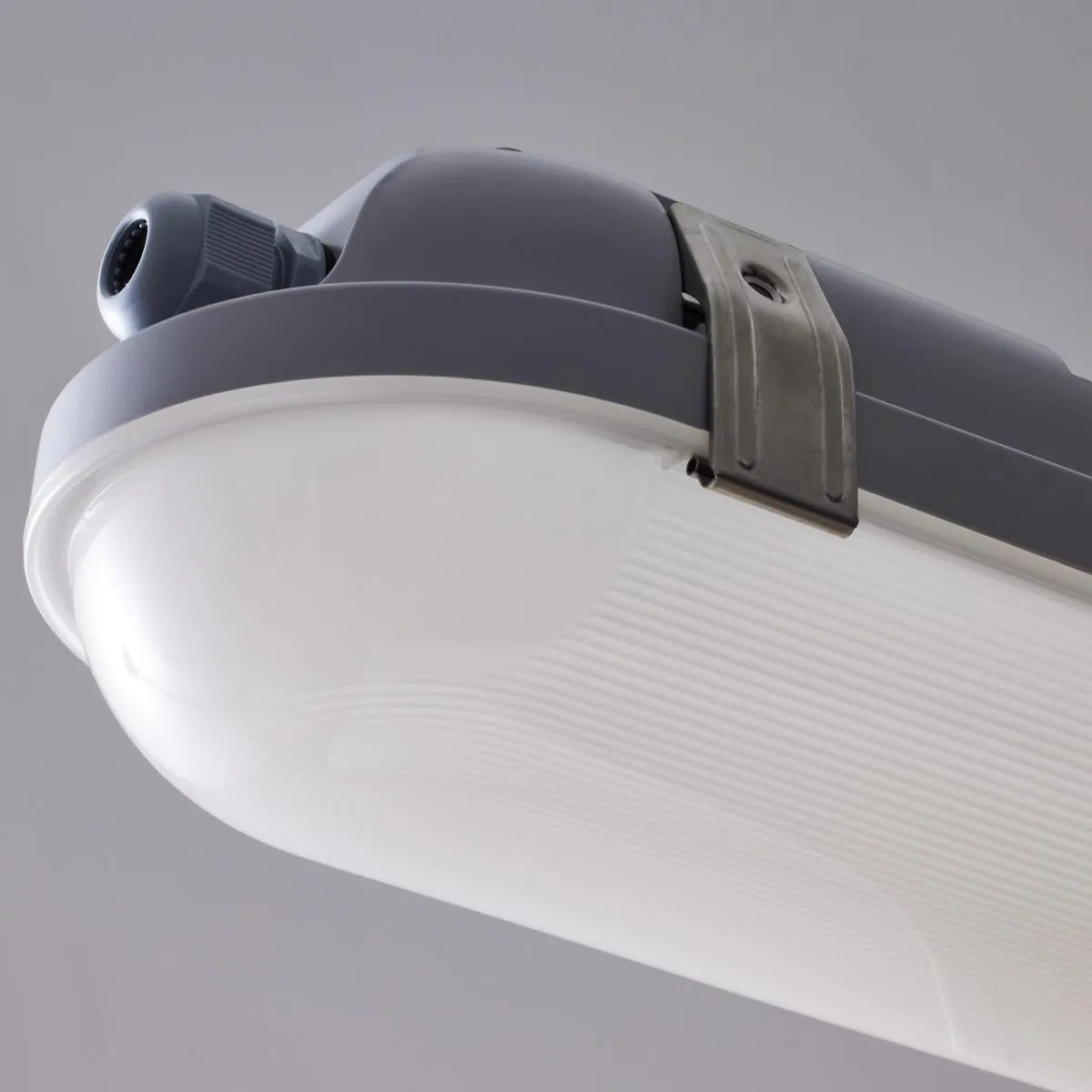 4 Foot; Vapor Proof Linear Fixture; CCT & Wattage Selectable; IP65 and IK08 Rated; 0-10V Dimming; 120V-347V
