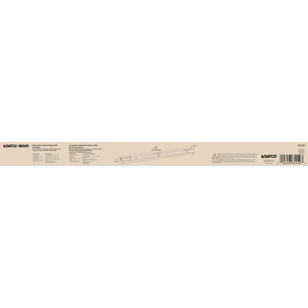 4-ft LED Linear Strip Light CCT Tunable White Finish