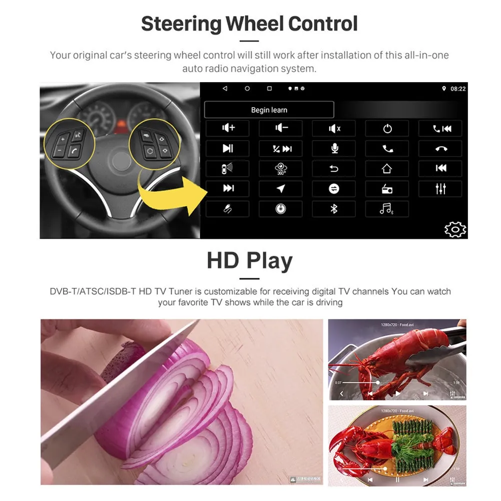 7-inch Car Multimedia Video Player Universal Android 9.0 Central