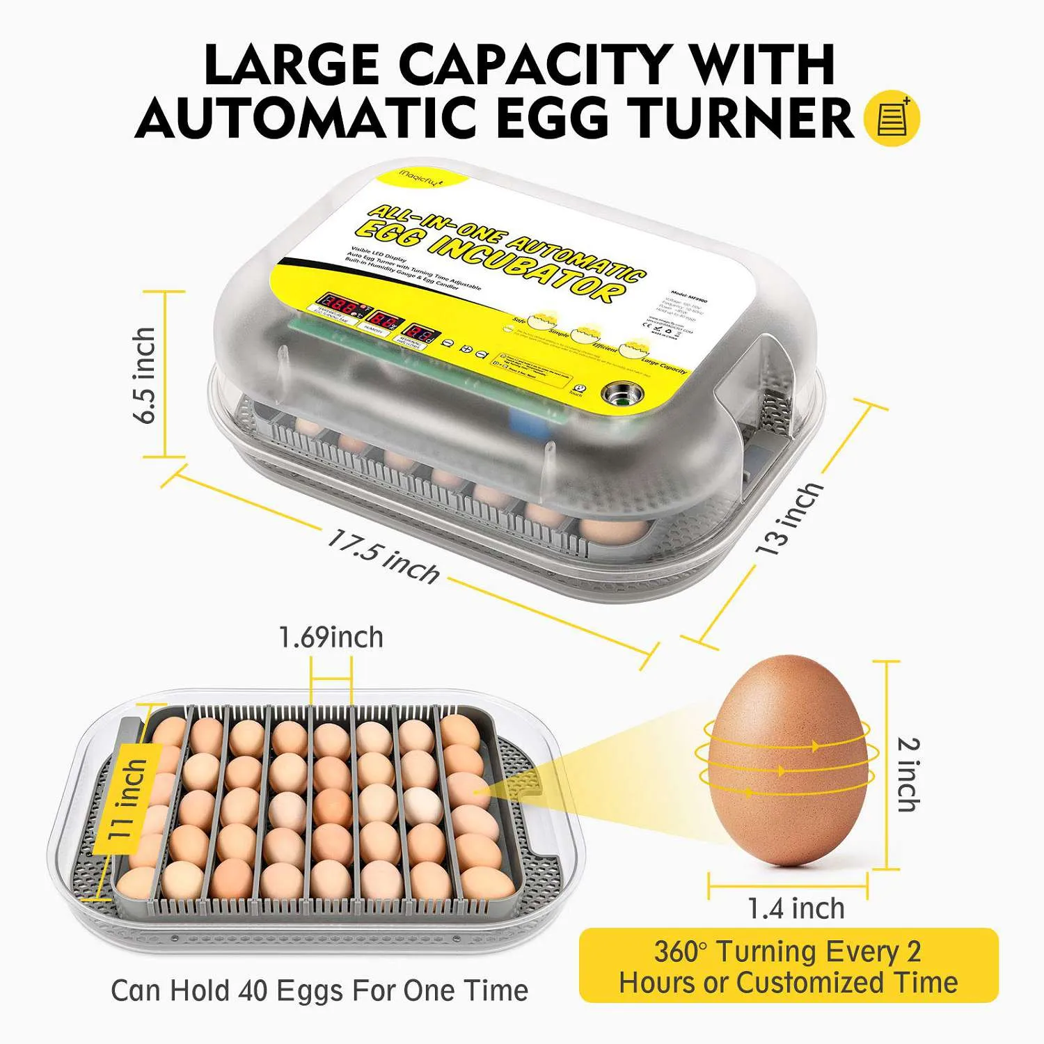 All-in-One Egg Incubator for Egg Hatching