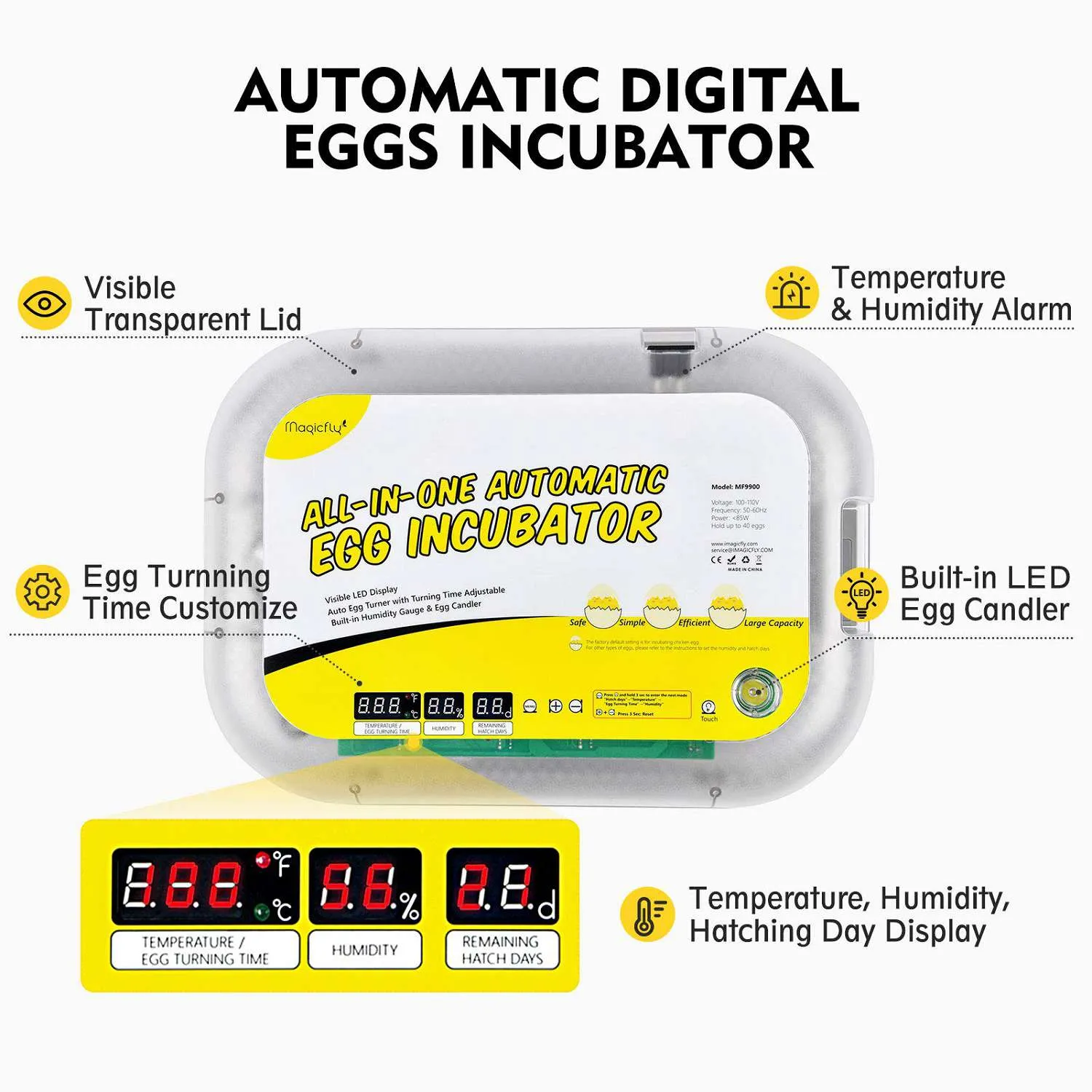All-in-One Egg Incubator for Egg Hatching