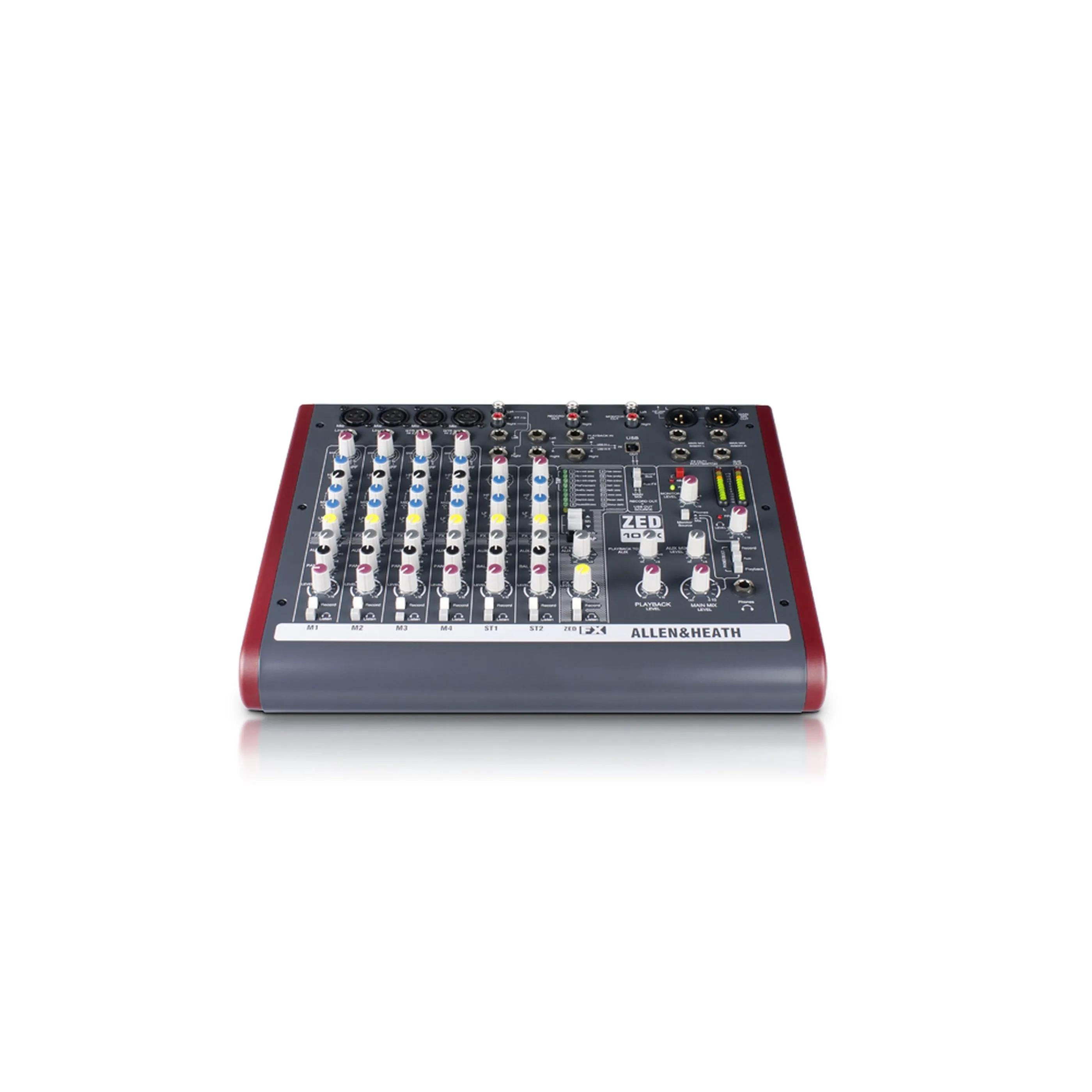 Allen & Heath ZED-10FX 4 Mono Mic/Line   2 Active D.I.   3 stereo line inputs, FX,