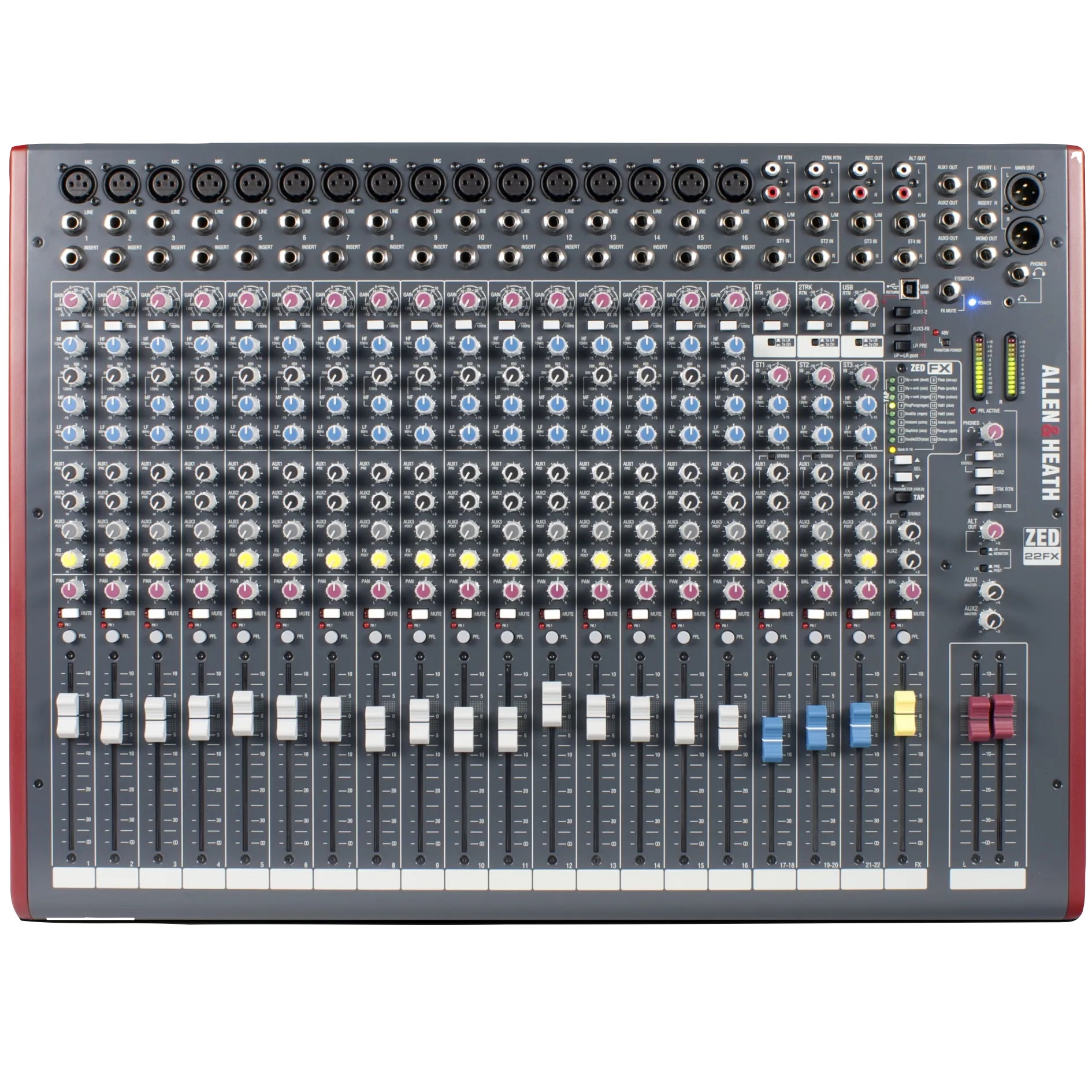 Allen & Heath ZED-22FX 22 into 2 Mixer with built in EFX and USB I/O
