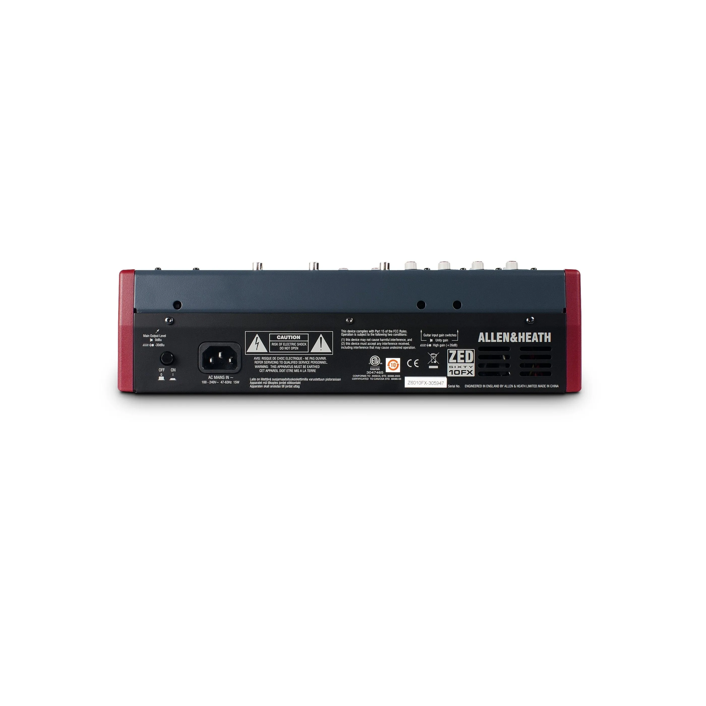 Allen & Heath ZED60-10FX 10 Channel Analog Mixer with FX, 60mm Faders