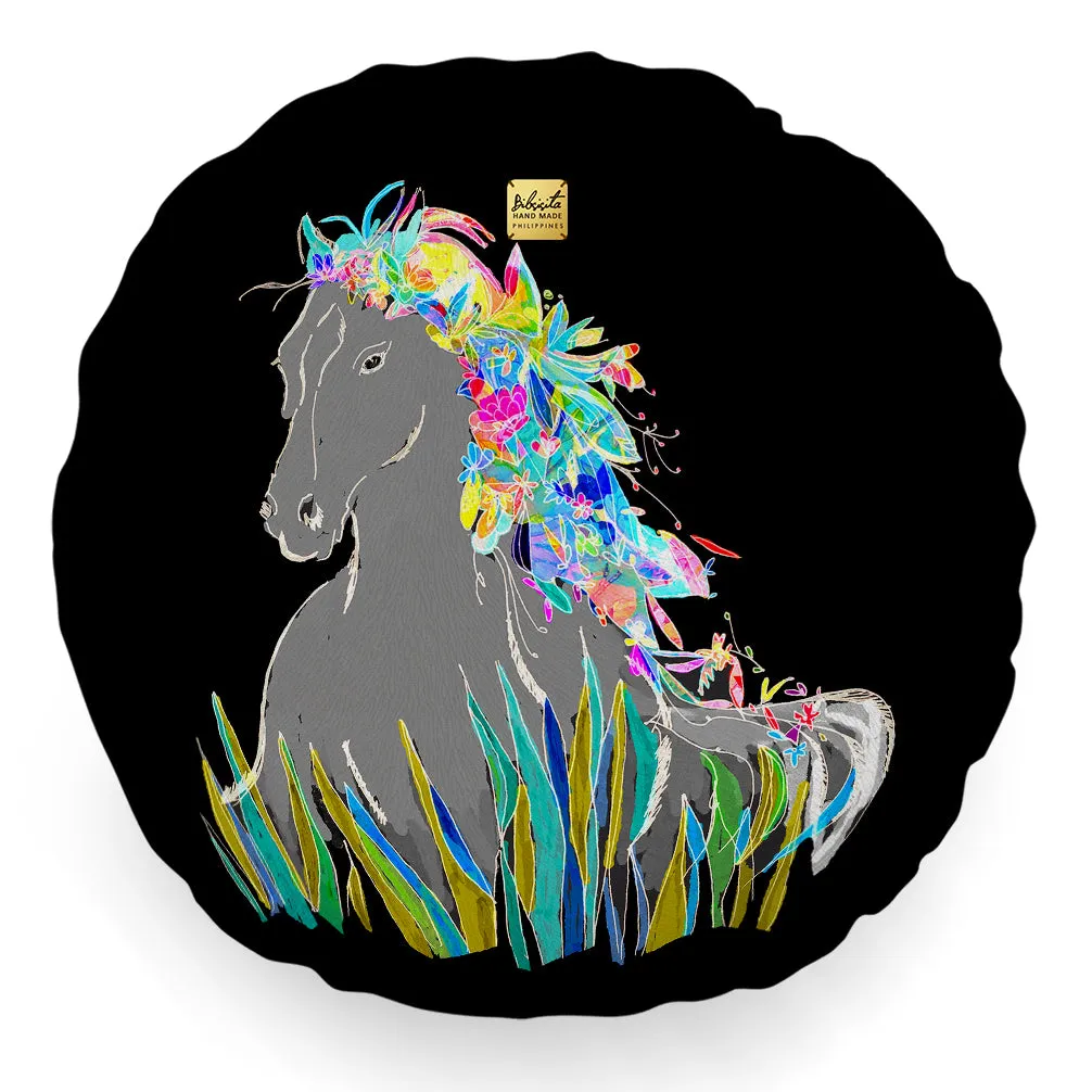 Bibsisita Pillow Round with Filler - Horse