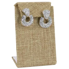 Burlap Fabric Single with Flap Earring Display