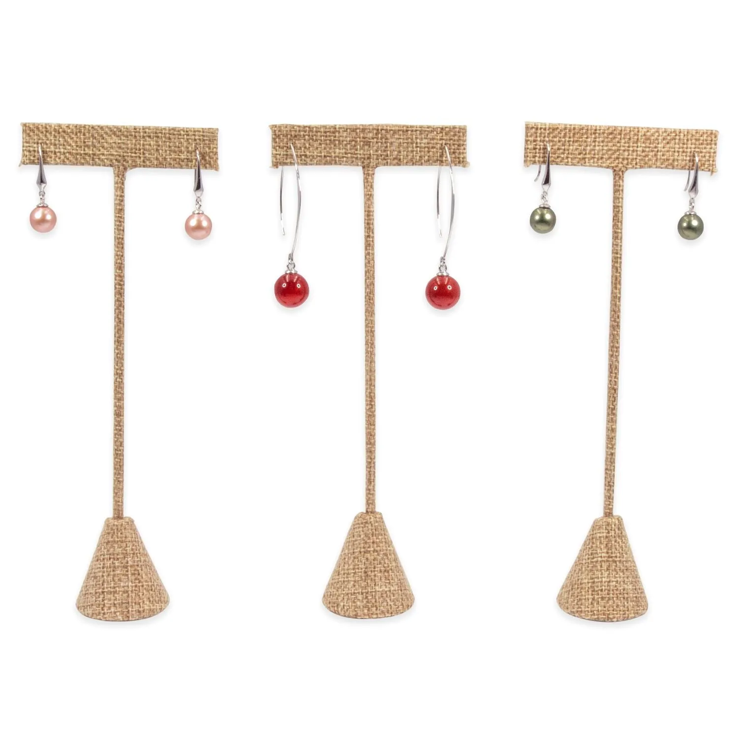 Burlap Single Piece Earring T-Shape Display