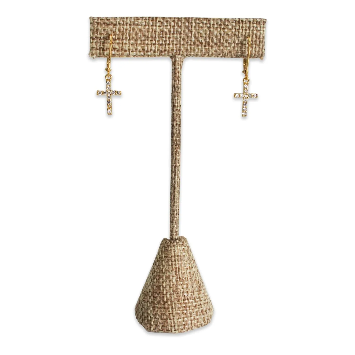 Burlap Single Piece Earring T-Shape Display