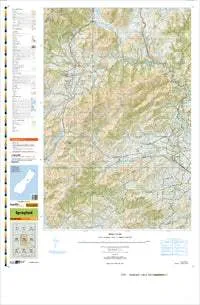 BW21 Springfield Topographic Map by Land Information New Zealand (2013)