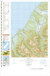 BX14 Gillespies Beach Topographic Map by Land Information New Zealand (2012)