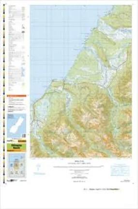 BX14 Gillespies Beach Topographic Map by Land Information New Zealand (2012)