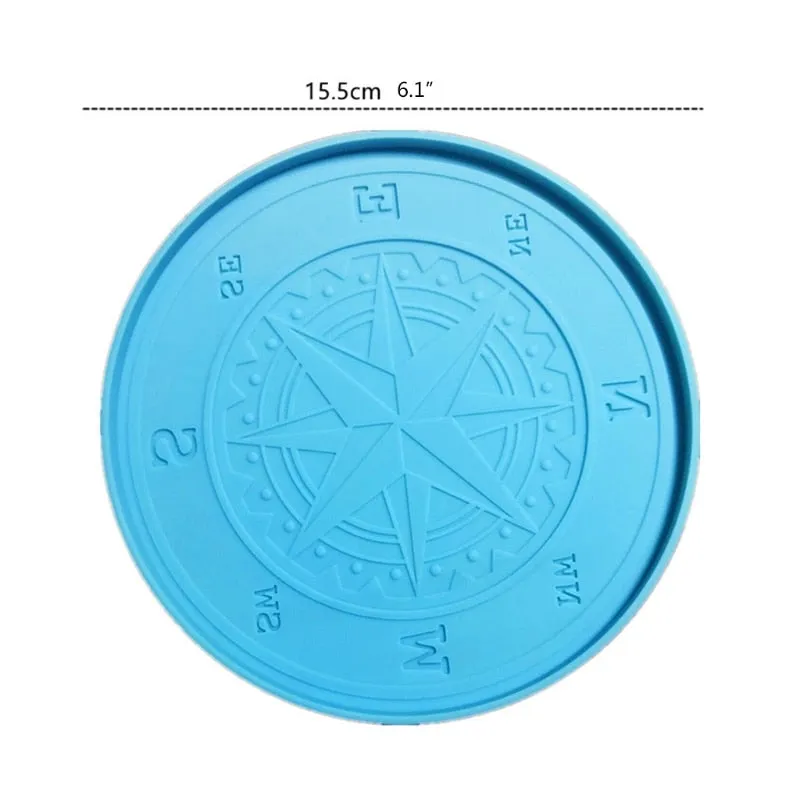 Compass Navigation Silicone Resin Mold Coaster, Tray, Unique Mold