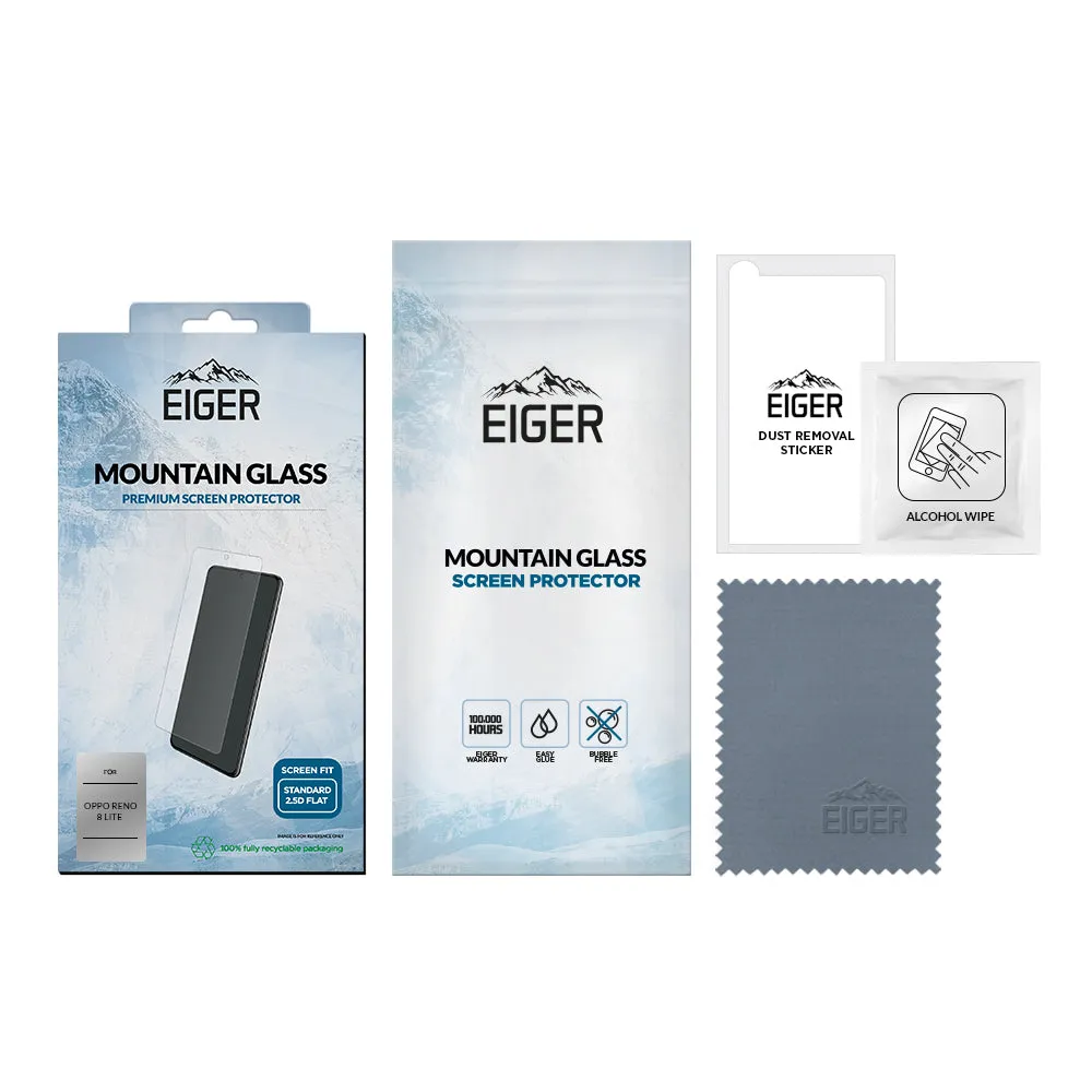 Eiger Mountain Glass 2.5D Screen Protector for Oppo Reno 8 Lite