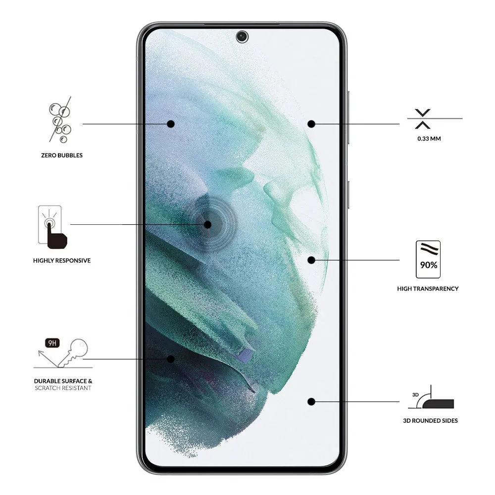 Eiger Mountain Glass 3D Case Friendly Screen Protector for Samsung Galaxy S21 FE