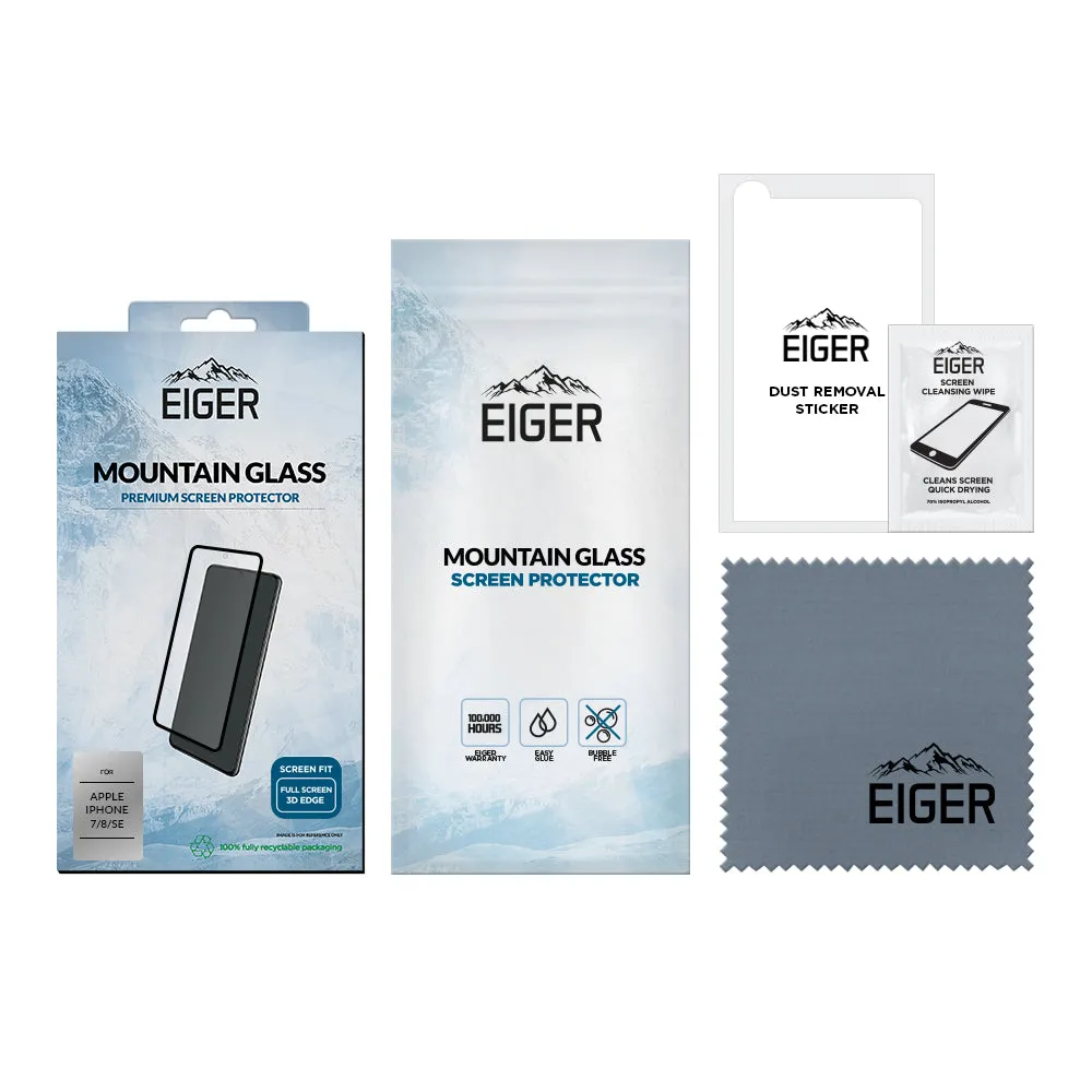 Eiger Mountain Glass CLEAR EDGE Screen Protector for iPhone 7 / 8 / SE