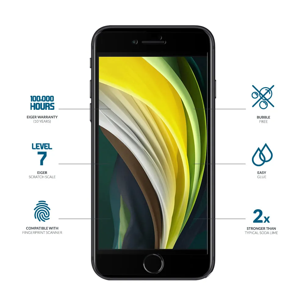 Eiger Mountain Glass CLEAR EDGE Screen Protector for iPhone 7 / 8 / SE