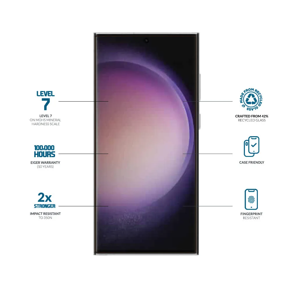 Eiger Mountain Glass CLEAR EDGE Screen Protector for Samsung Galaxy S24 Ultra