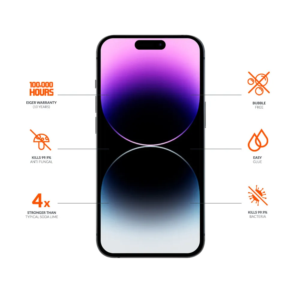 Eiger Mountain Glass Ultra 2.5D Screen Protector for Apple iPhone 13 / 13 Pro / 14