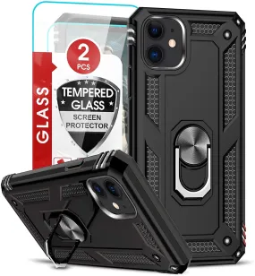Entronix Apple iPhone 11 Case - Guard Ring Holder & 2 Clear Screen Protectors