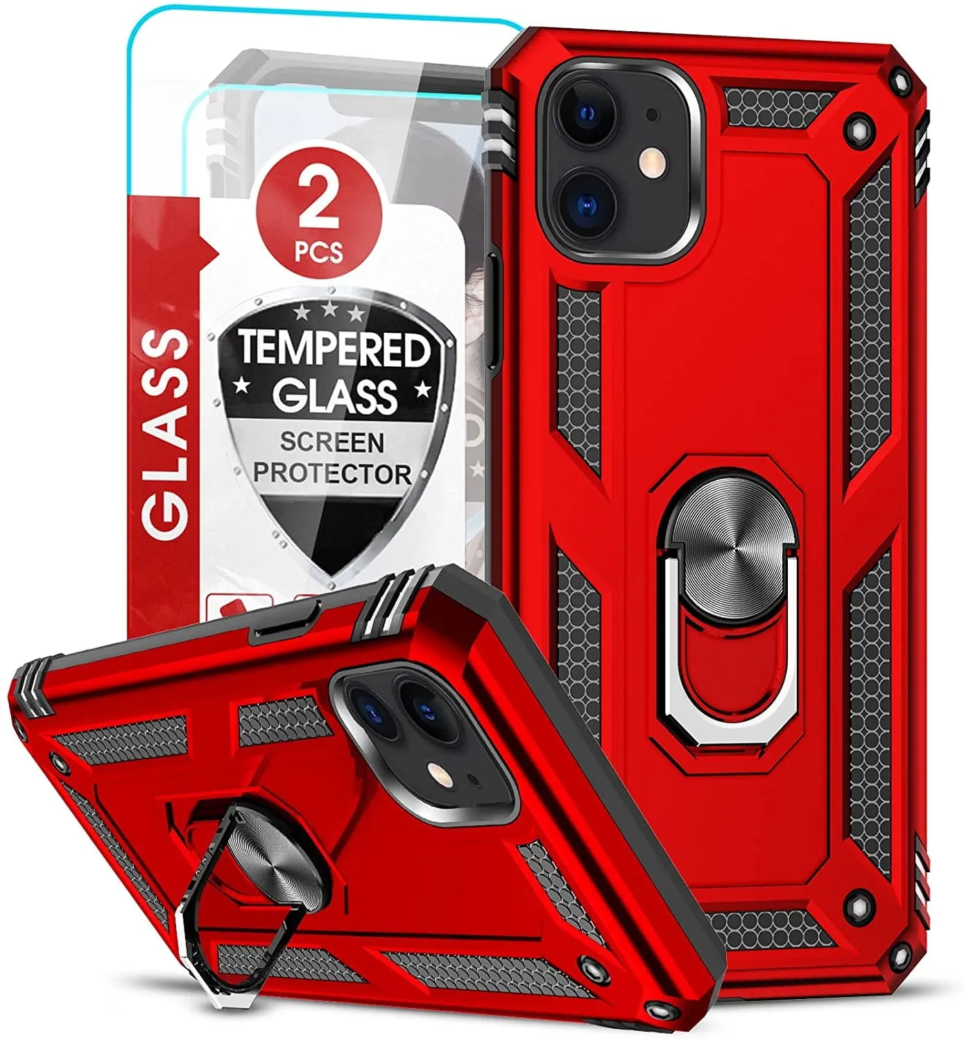 Entronix Apple iPhone 12 Mini Case - Guard Ring Holder & 2 Clear Screen Protectors
