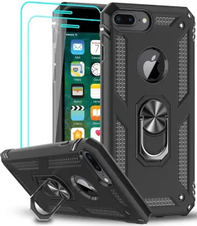 Entronix Apple iPhone 8 Plus/7 Plus Case - Guard Ring Holder & 2 Clear Screen Protectors