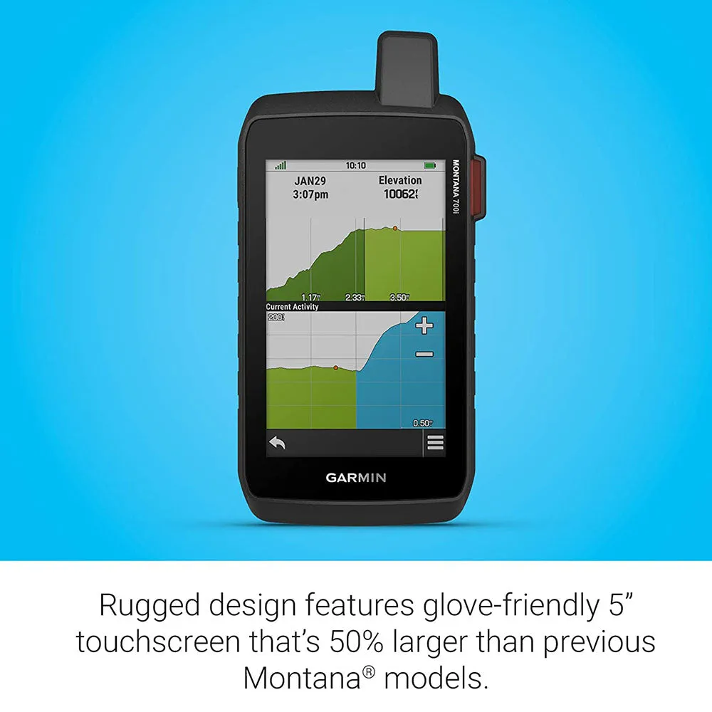 Garmin Montana 700i Built-in inReach Satellite Technology with Handheld Glove-Friendly Color Rugged GPS Touchscreen Navigator - 010-02347-10