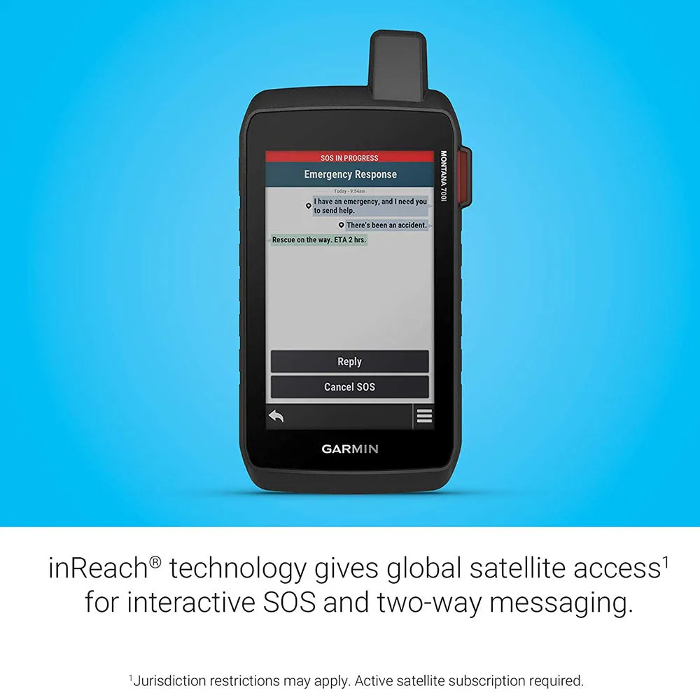 Garmin Montana 700i Built-in inReach Satellite Technology with Handheld Glove-Friendly Color Rugged GPS Touchscreen Navigator - 010-02347-10