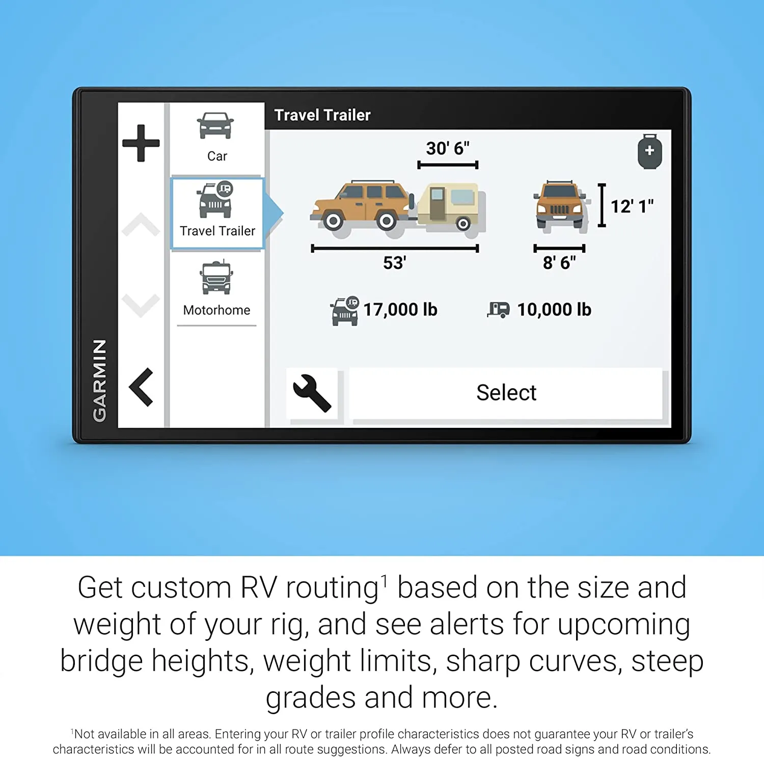 Garmin RV 795 GPS Navigation for RV's with 6Ave Travel Pack Bundle