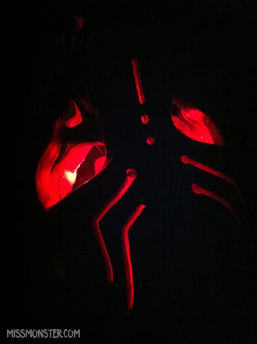 GLOW SKULL MASK- RED GOD- OOAK