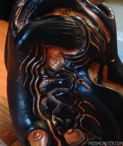 GLOW SKULL MASK- RED GOD- OOAK