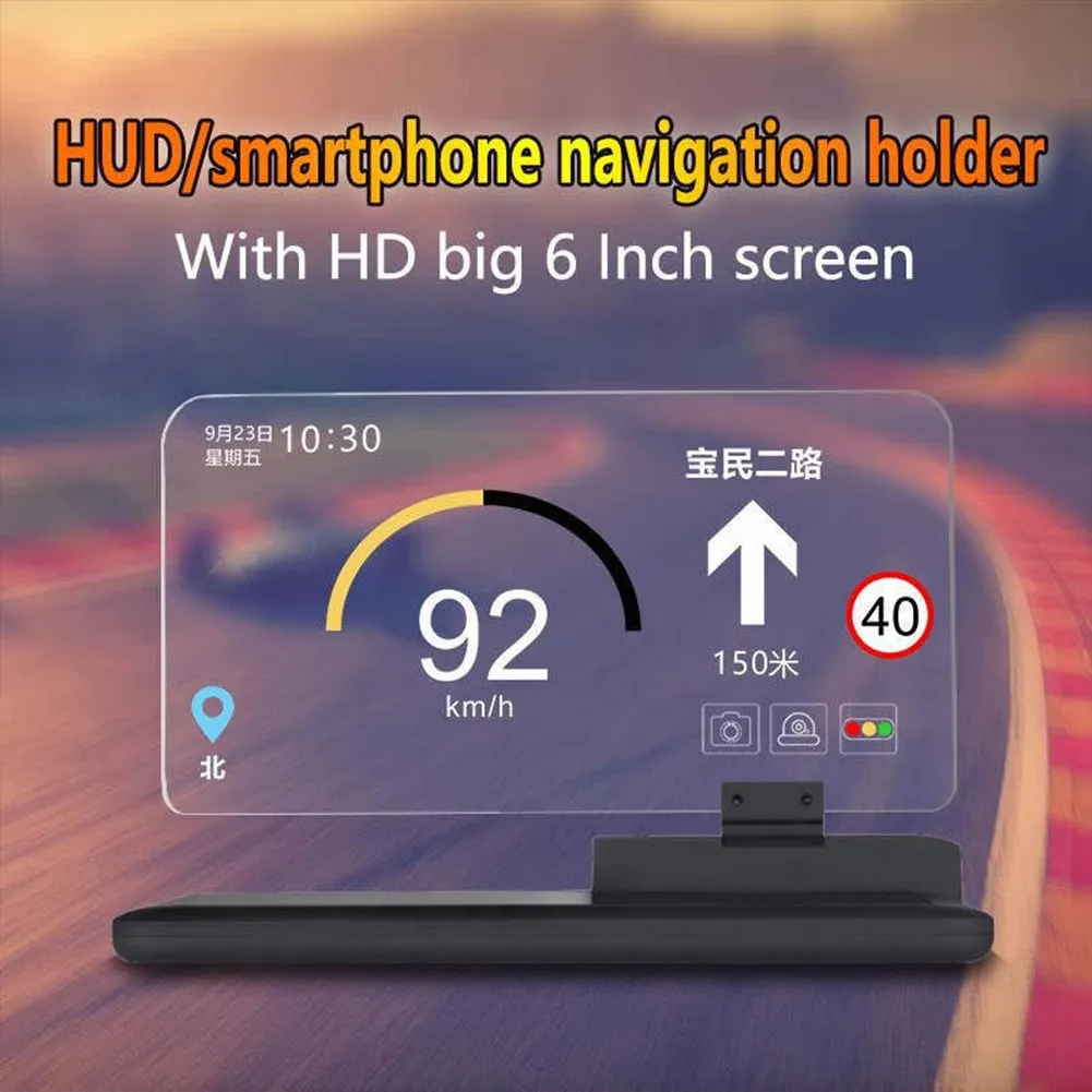 H6 6-inch Screen Car  Hud  Head-up  Display Projector Universal