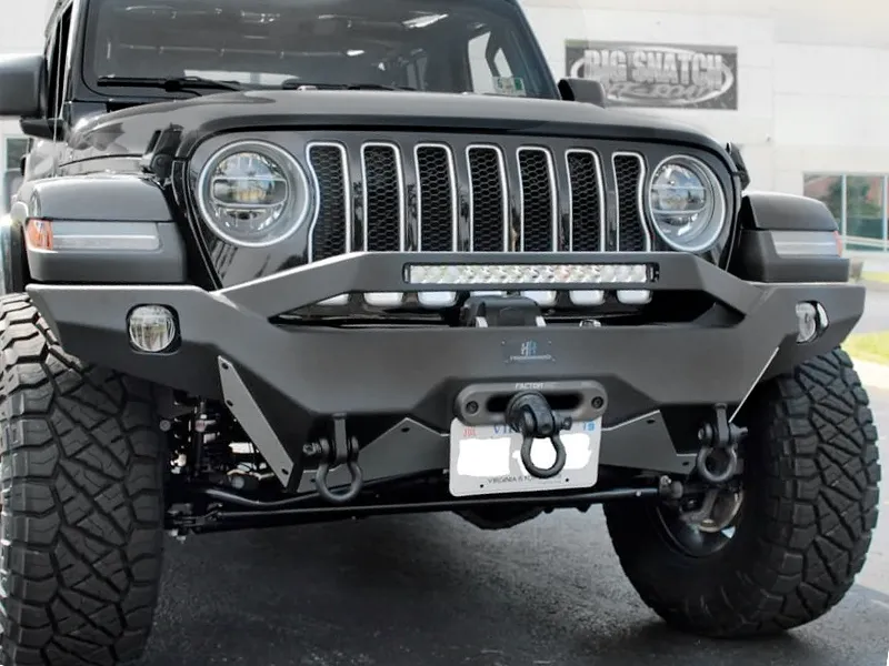 HAMMERHEAD Full Width Front Bumper Ravenger Series, Black Powder Coated  (no Accessories) for 18-up JL & JL Unlimited