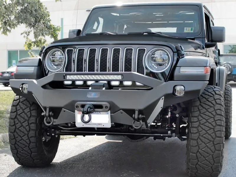 HAMMERHEAD Full Width Front Bumper Ravenger Series, Black Powder Coated  (no Accessories) for 18-up JL & JL Unlimited