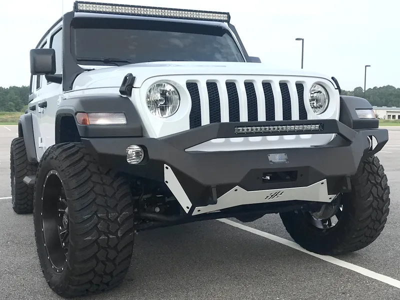 HAMMERHEAD Full Width Front Bumper Ravenger Series, Black Powder Coated  (no Accessories) for 18-up JL & JL Unlimited