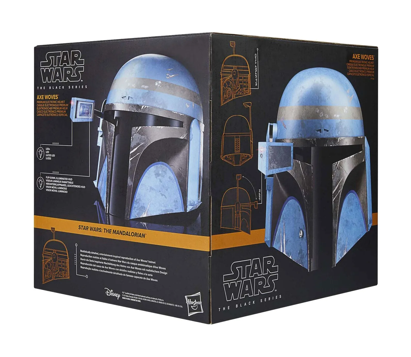 Hasbro Star Wars The Mandalorian Black Series Axe Woves Electronic Helmet 1/1 Prop Replica