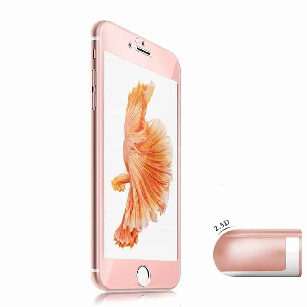 iPhone 7 Plus Tempered Glass Screen Protector (Pink) 2-Pack Gorilla Glass