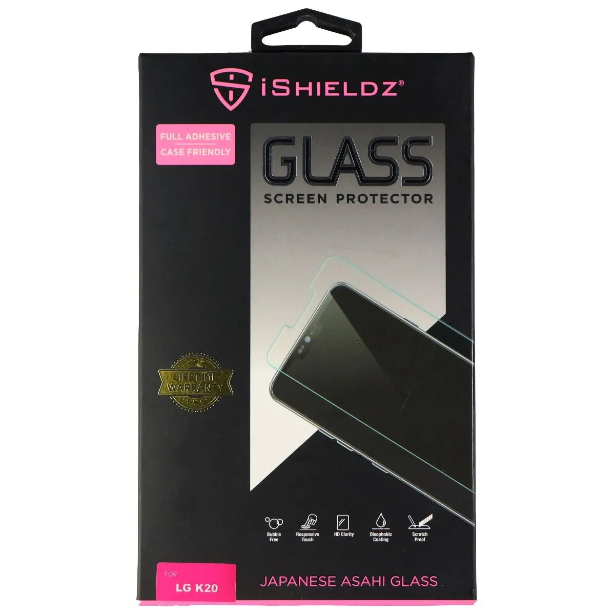 iShieldz Asahi Tempered Glass Screen Protector for LG K20 - Clear