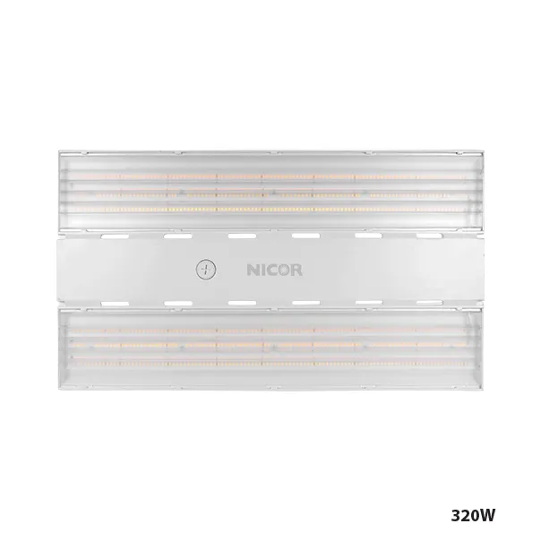 LED High Bay, 46,778 Lumen Max, Wattage 220/270/320W and CCT Selectable 35K/40K/50K/57K, 120-277V