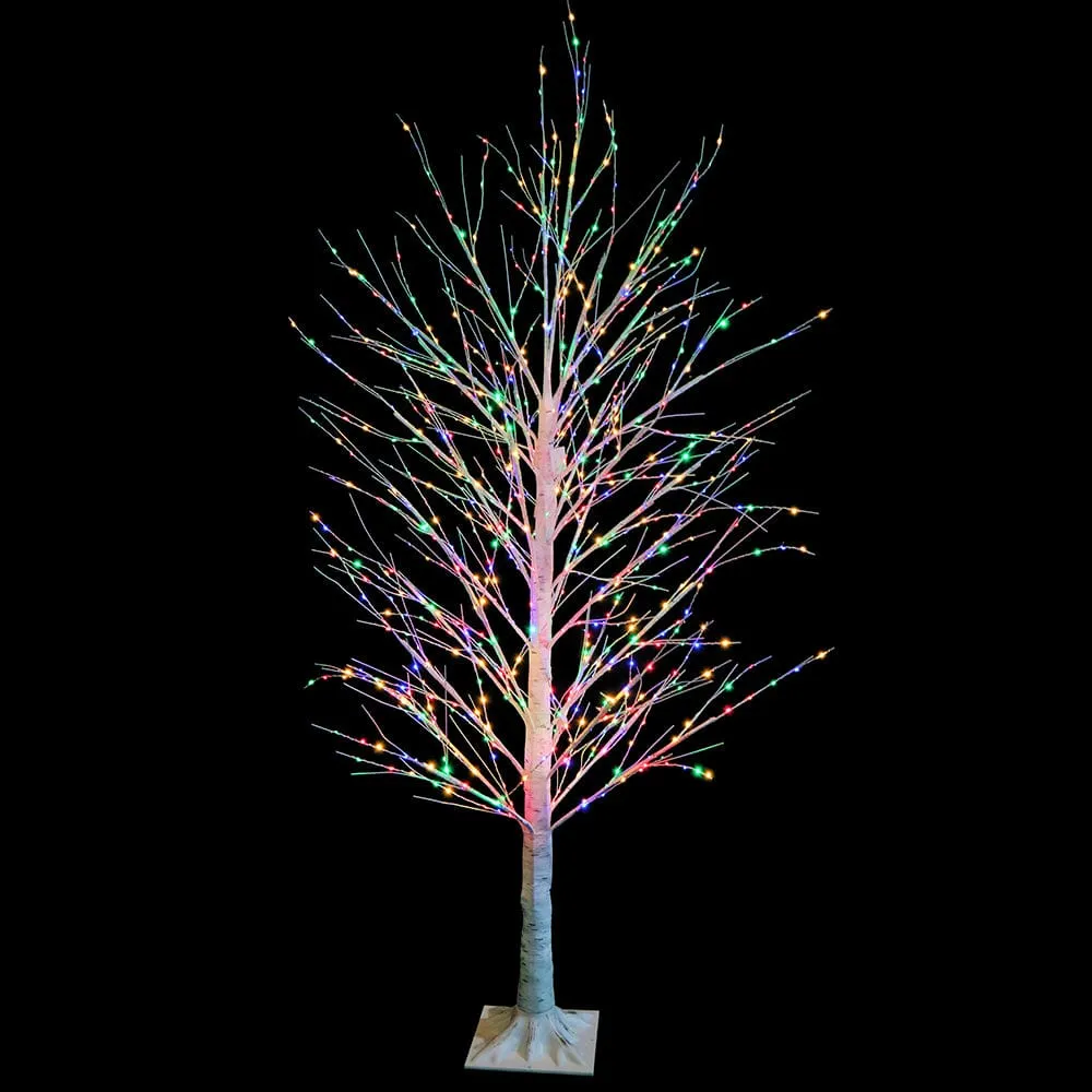 LED Multicolour Twinkling Dazzling Birch Tree (1.8m)