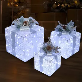LED Silver Presents (3pc)