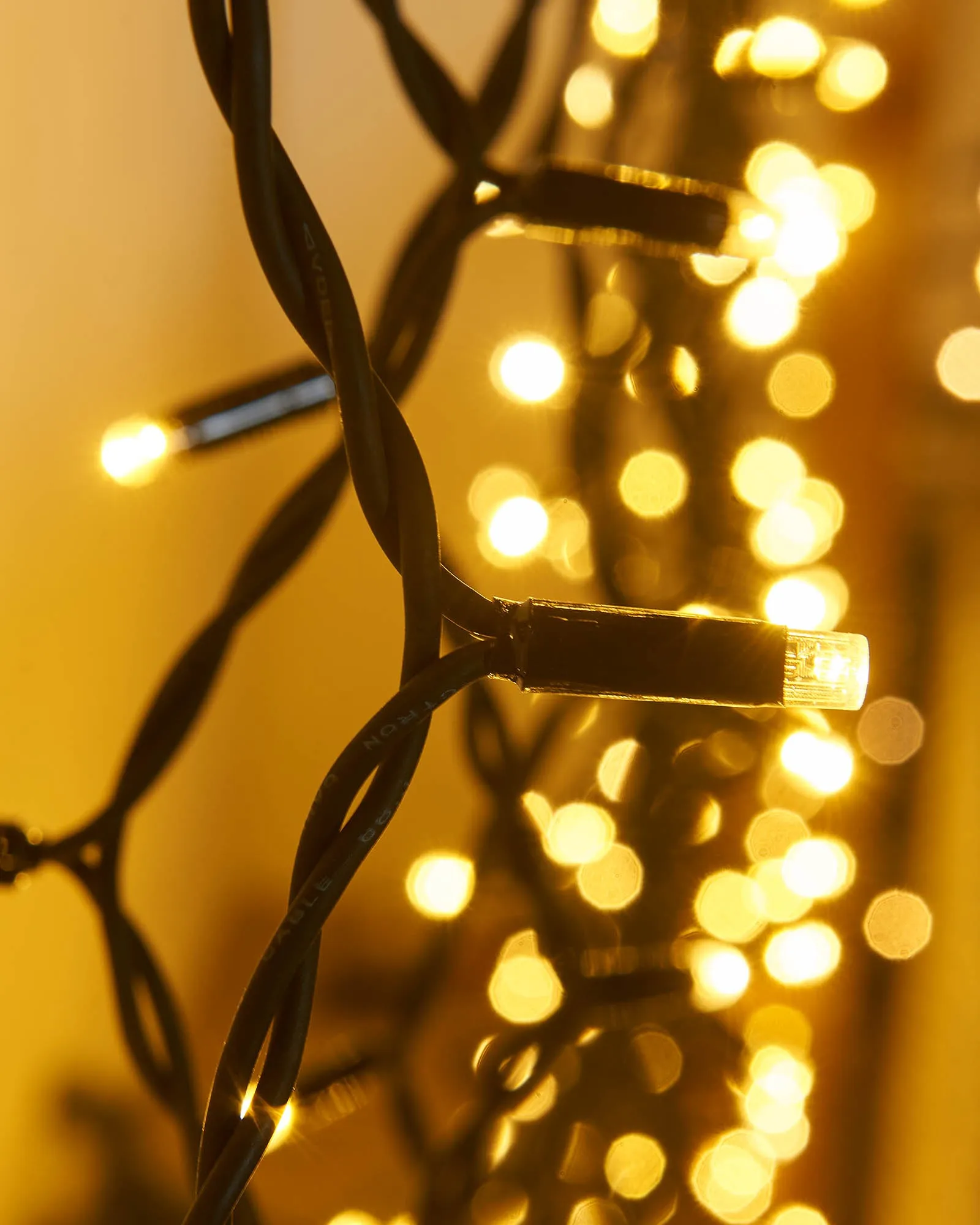 LINK PRO LED Curtain Lights, Black Cable, 2.5 m Drop, Warm White