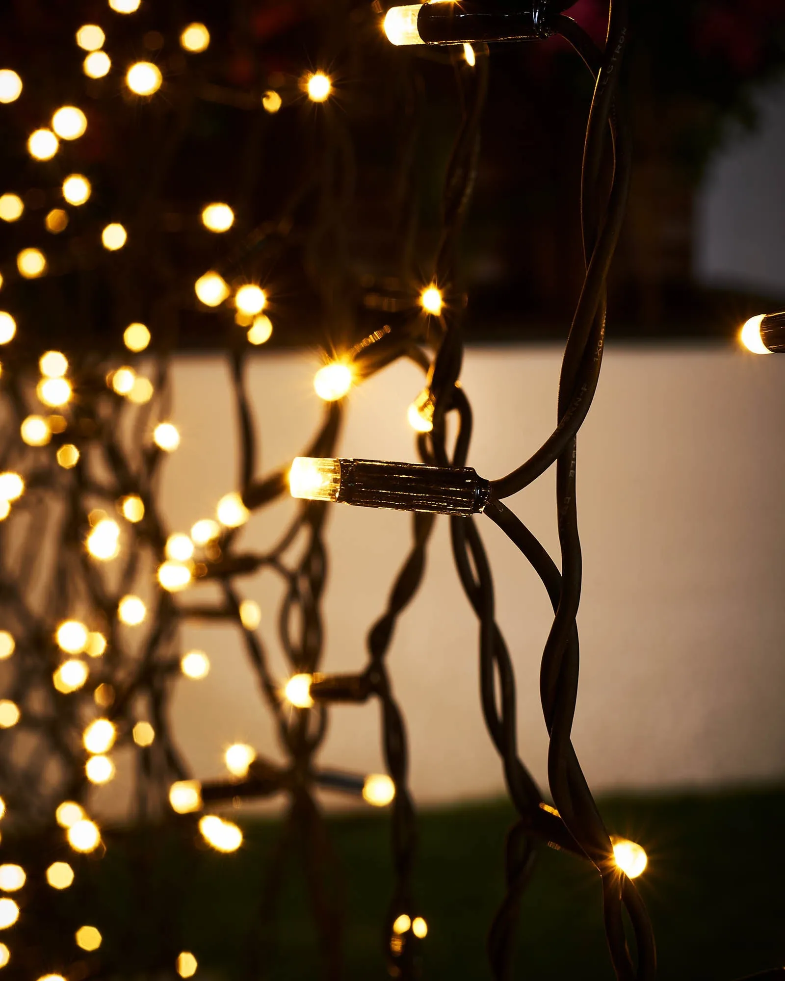 LINK PRO LED Curtain Lights, Black Cable, 2.5 m Drop, Warm White
