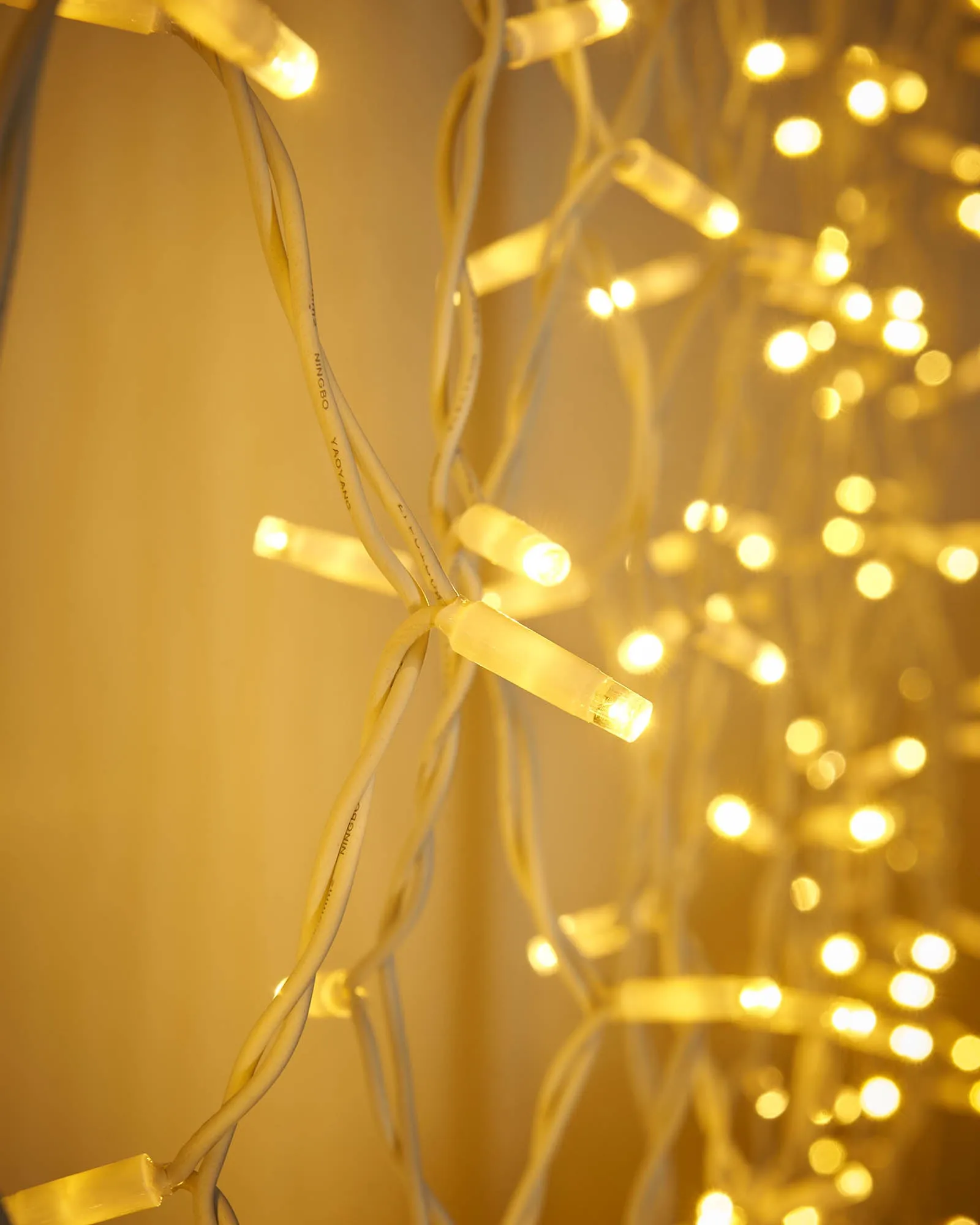 LINK PRO LED Curtain Lights, White Cable, 2.5 m Drop, Warm White