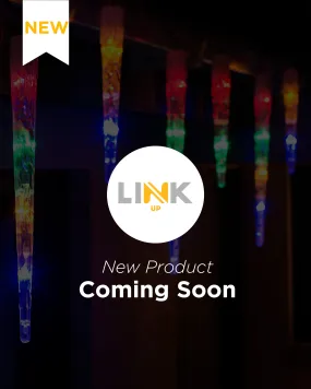LINK UP LED Icicle Lights, White Cable, Blue / White